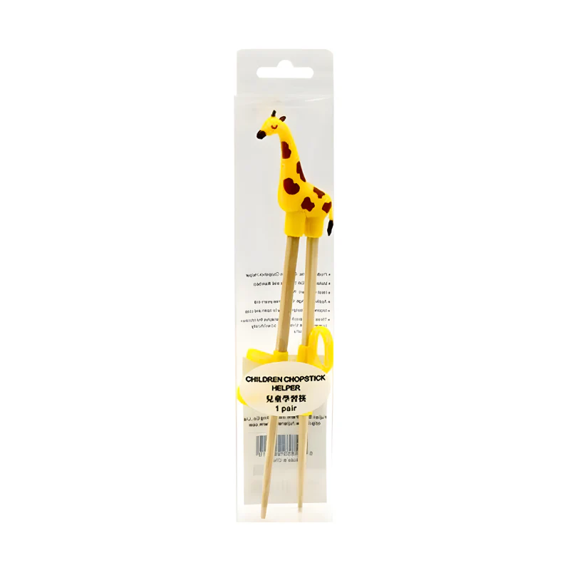 Baguettes pour enfants avec embout en silicone Giraffe