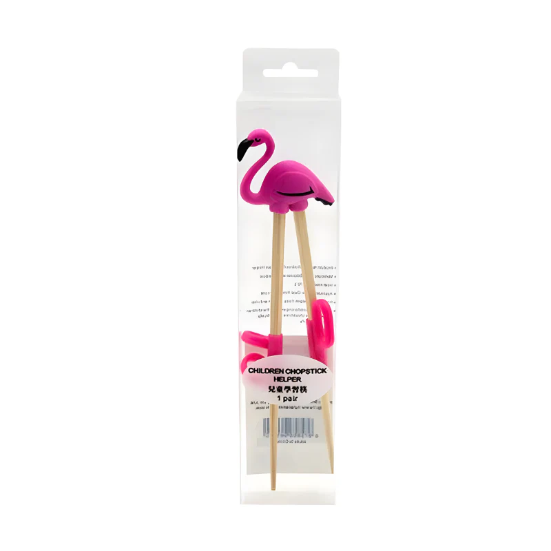 Baguettes pour enfants avec embout en silicone Flament rose