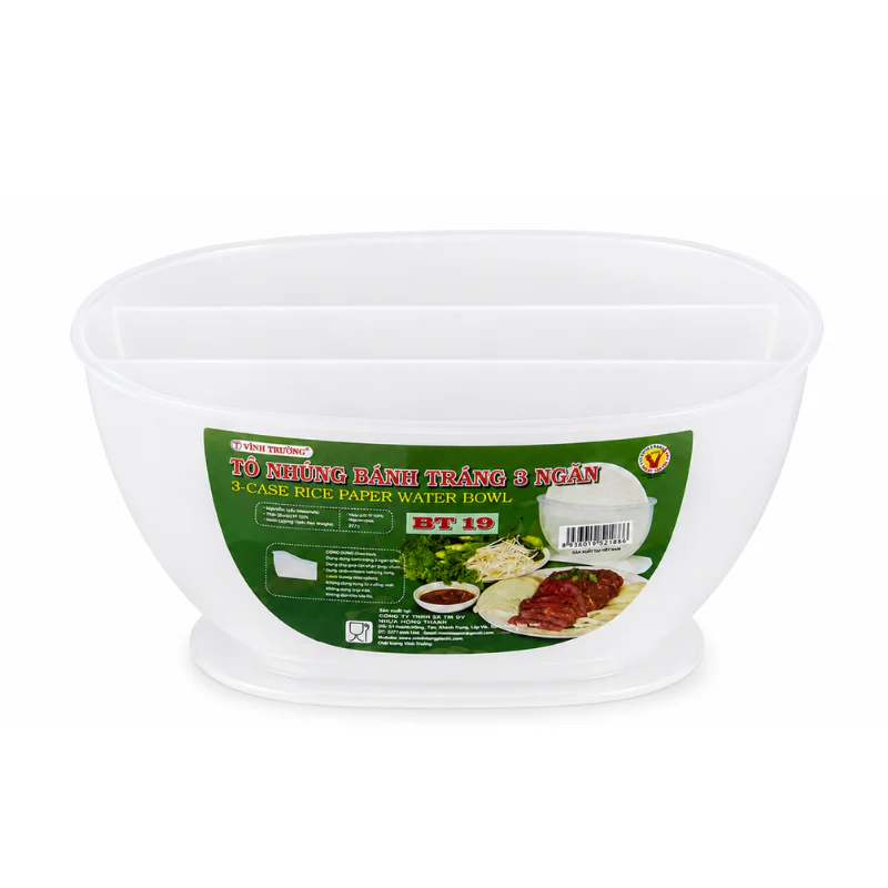 Bol à tremper les galettes de riz à 3 compartiments - Image 2
