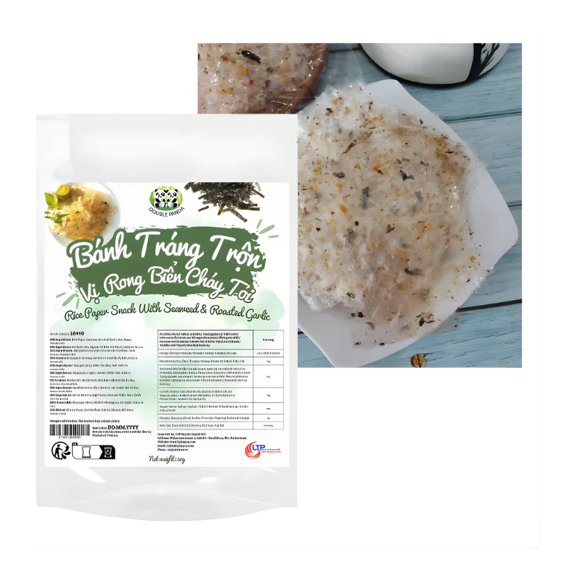 Feuilles de riz aux algues et à l’ail - DOUBLE PANDA - 50g - Image 2