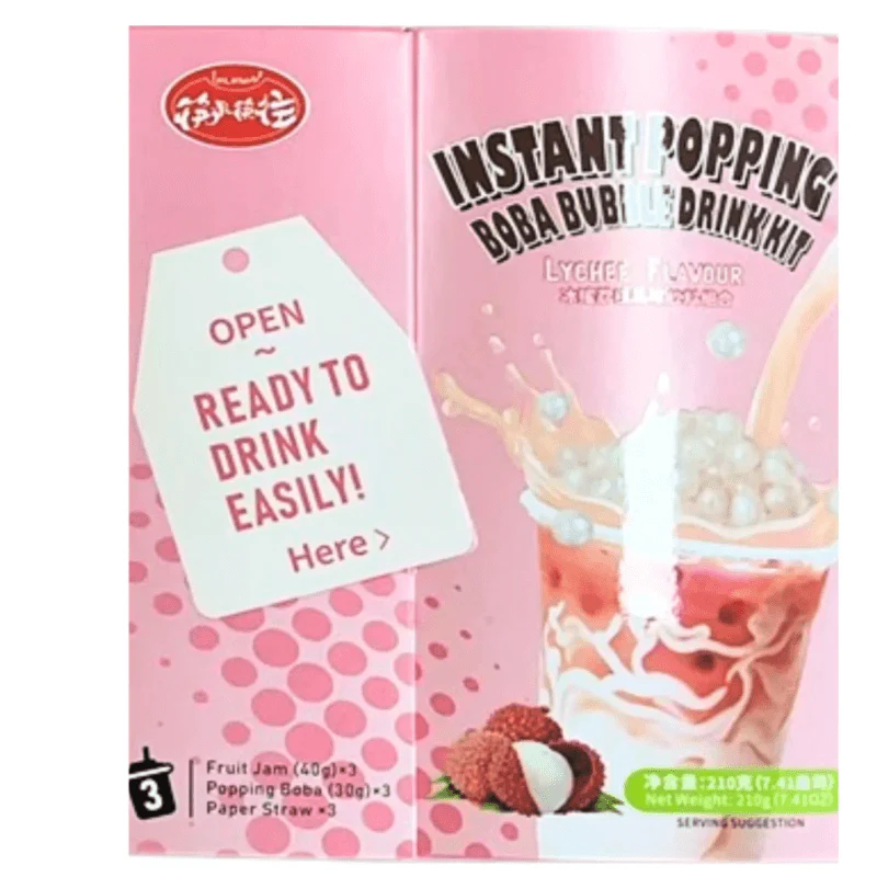 Kit pour Bubble Tea Instantané au litchi - KLKW - 3 portions
