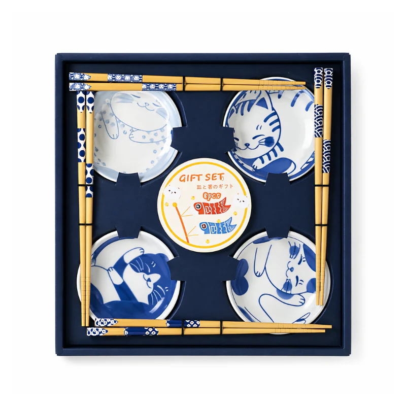 Set de bols en porcelaine chats - JADE TEMPLE